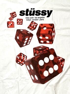 Stussy dice Rollers tee white XL